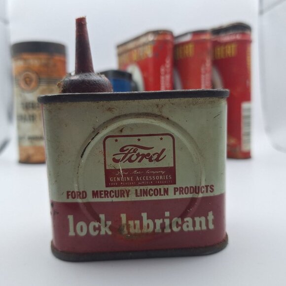 Vintage Tin Lot Prince Albert Lock Lubricant Ford Bugler Case Tube Repair Kit - Picture 2 of 5